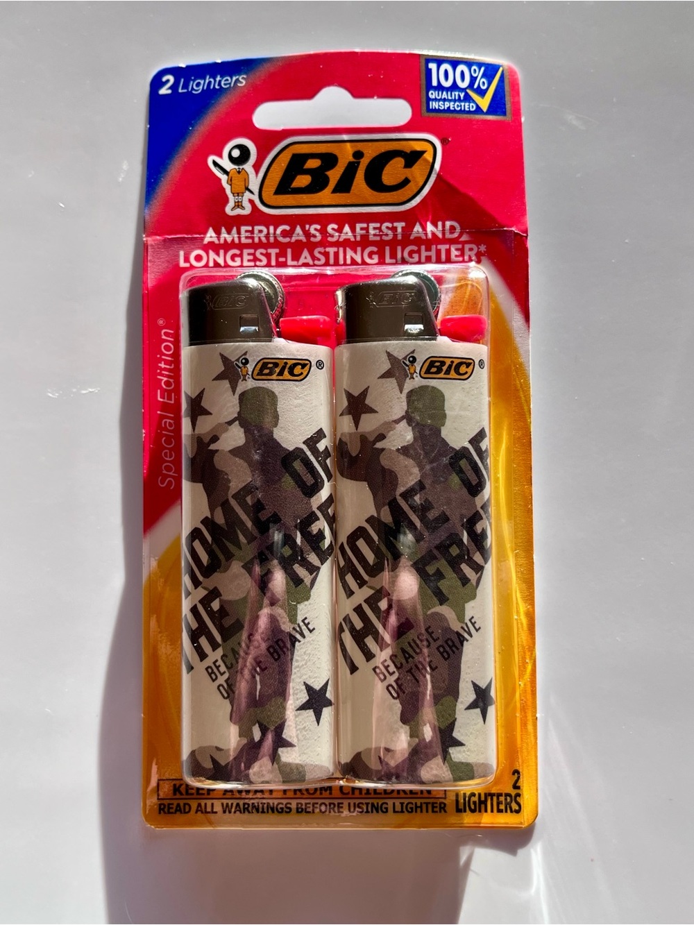 BIC Special Edition Patriotic Military Appreciation Lighters - 2 Pack